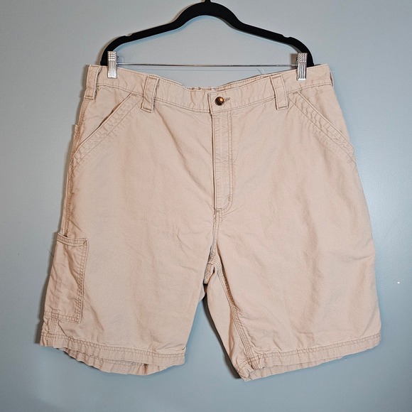 Carhartt Other - Carhartt Mens B147 TAN Loose Fit Canvas Carpenter Shorts Tan Size‎ 40 Workwear